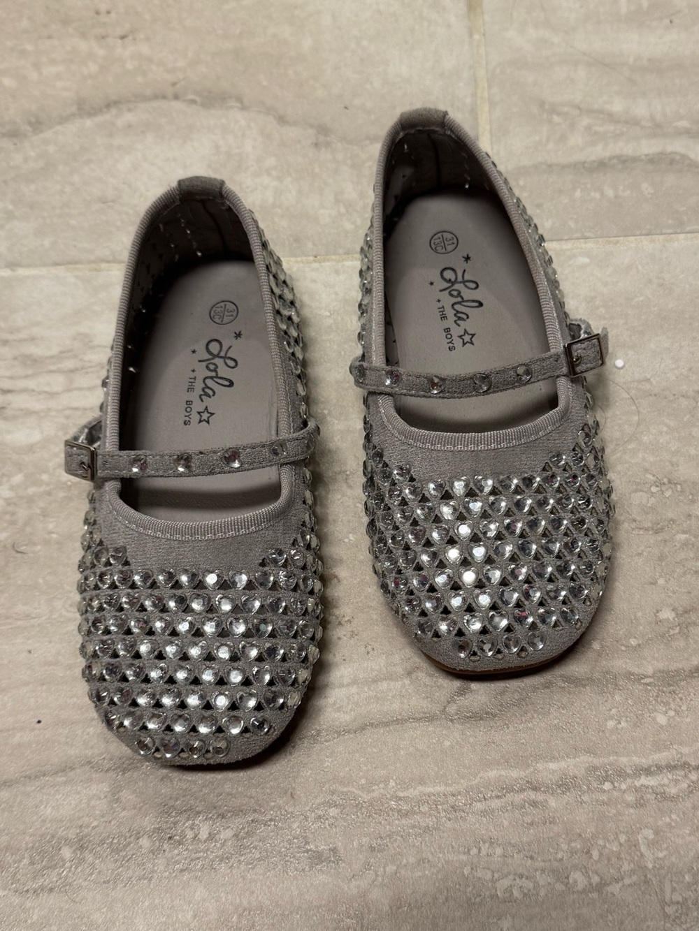 lola and the boys rhinestone ballet flats